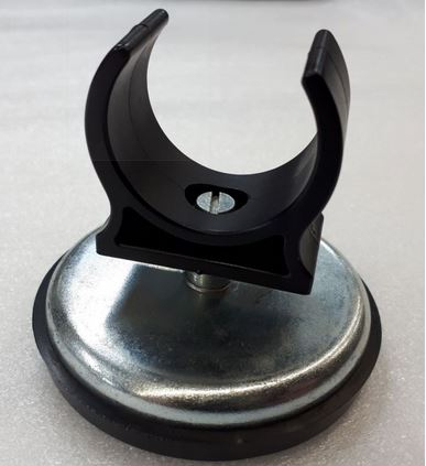 Haftmagnet m. Gummikappe u K6-Federklammer