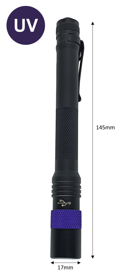 UV Aushärtelampe zur Scheibenreparatur - wiederaufladbare Stift-Taschenlampe