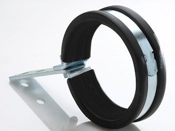 Halter H13 m. Gummimanschette (schw.) für Borosili