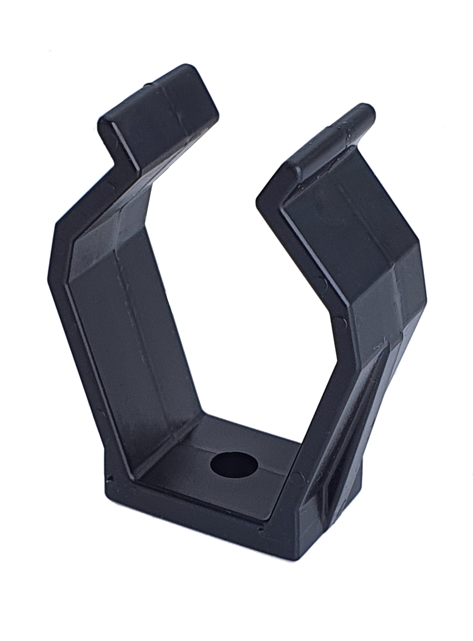 Federklammer K5 schwarz, mit Loch M6